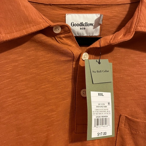 Goodfellow & Co Orange Polo Shirt Casual Style - Picture 3 of 5